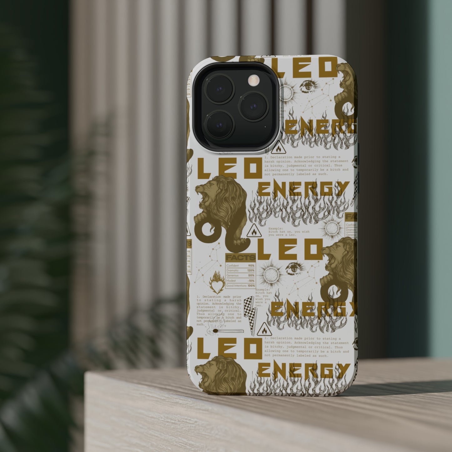 Leo White & Gold Phone Case