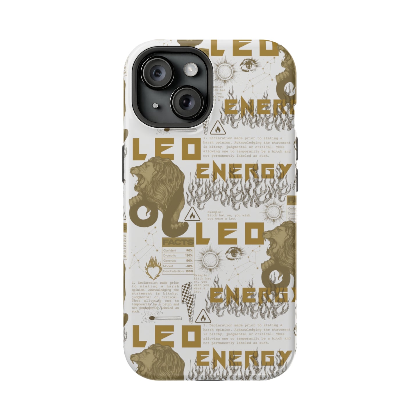 Leo White & Gold Phone Case