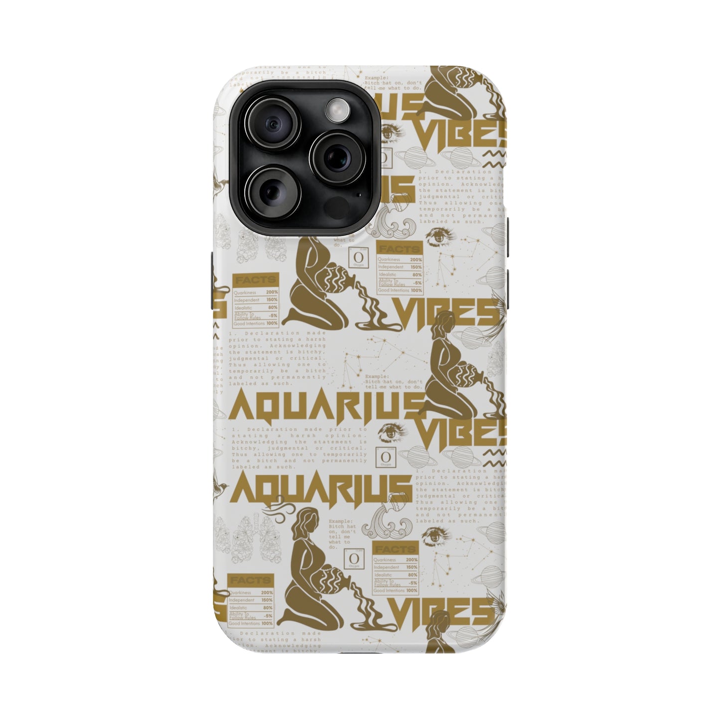 Aquarius Gold & White Phone Case