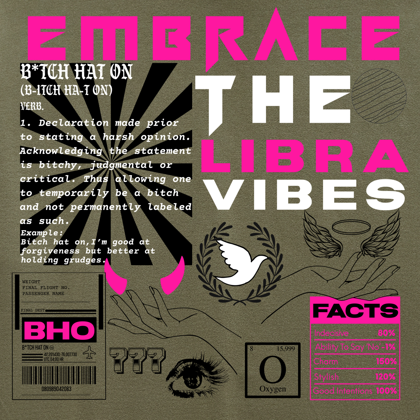 Libra Pink Premium Hoodie