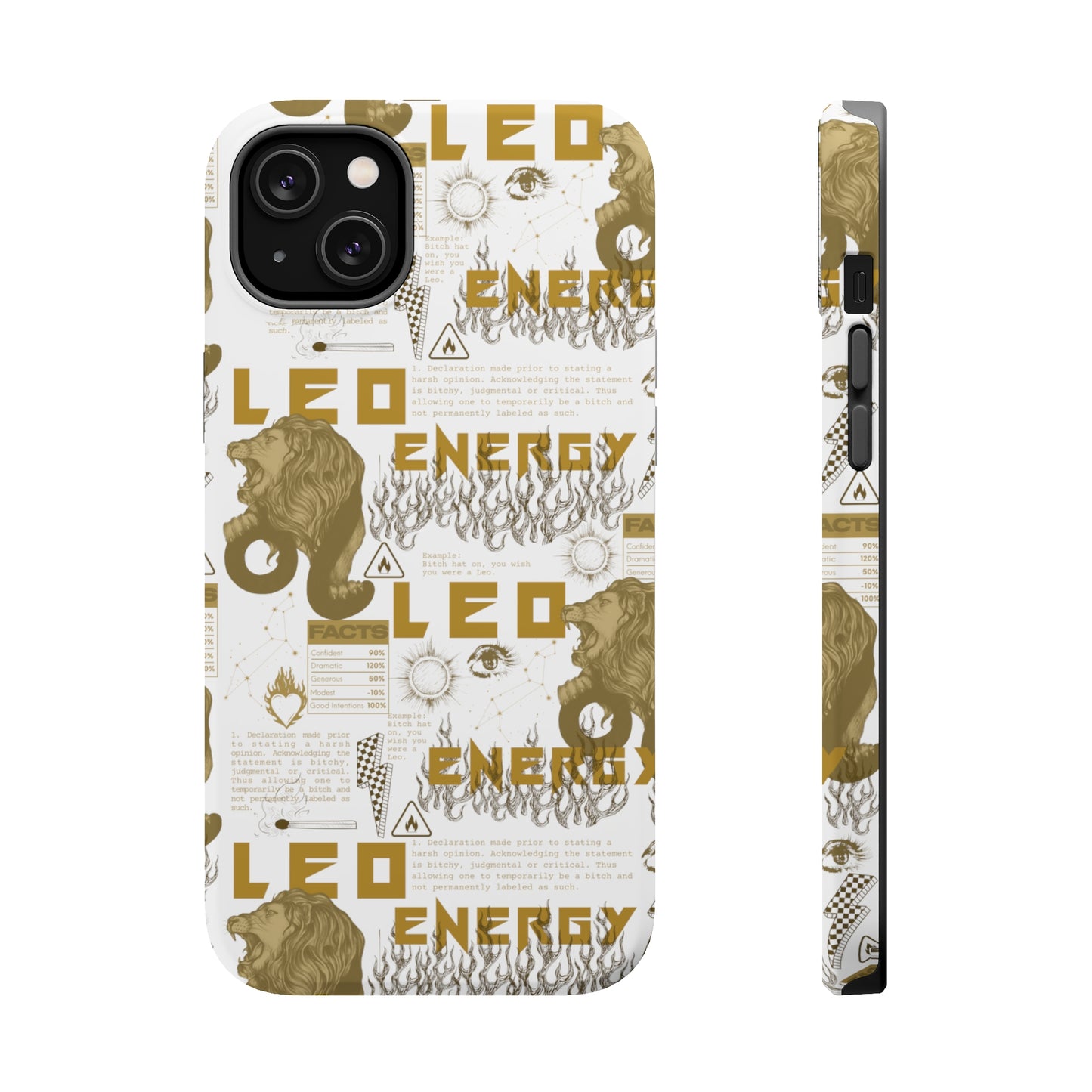 Leo White & Gold Phone Case