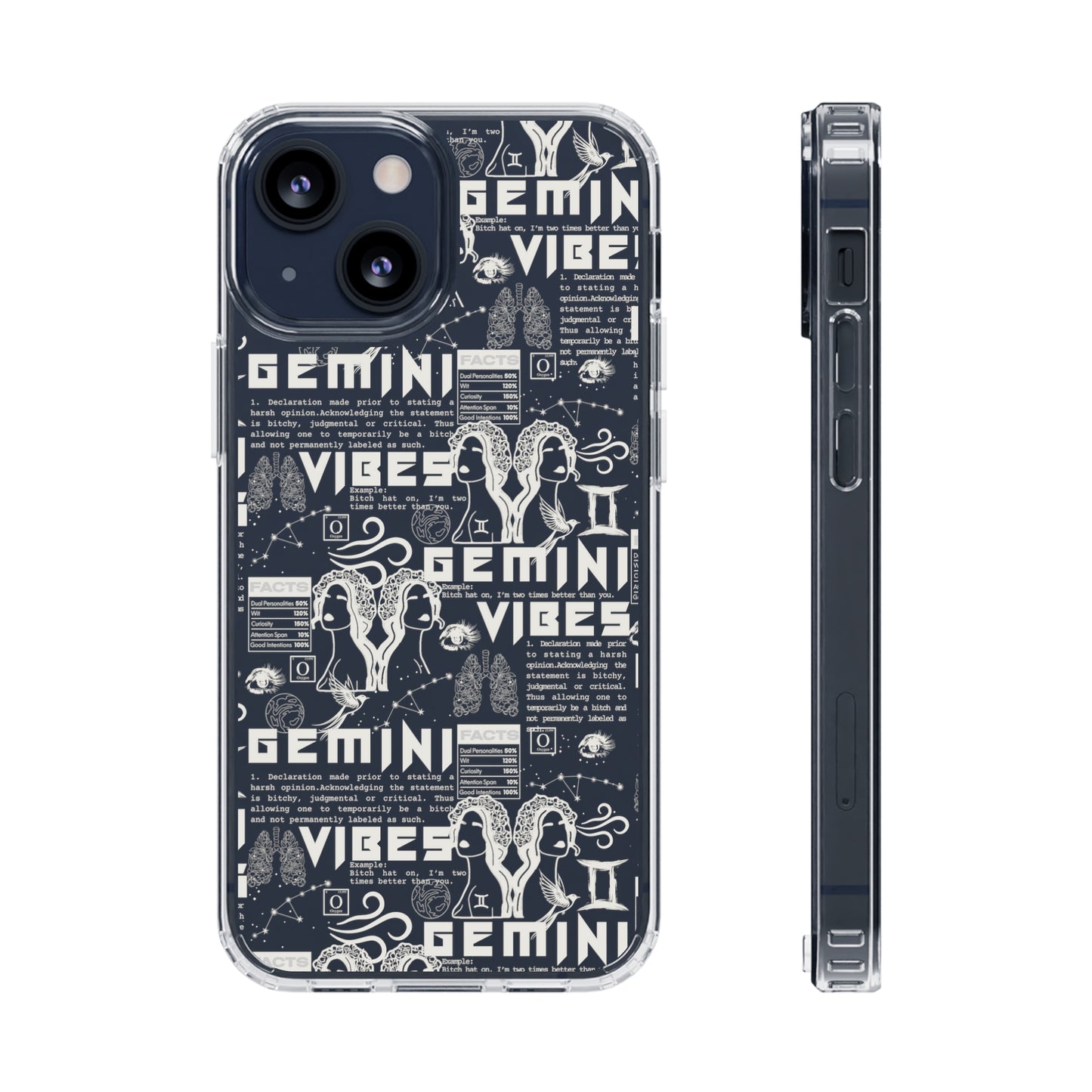 Gemini Clear Phone Case