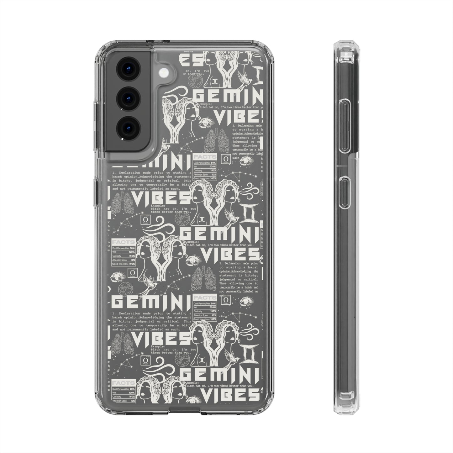Gemini Clear Phone Case