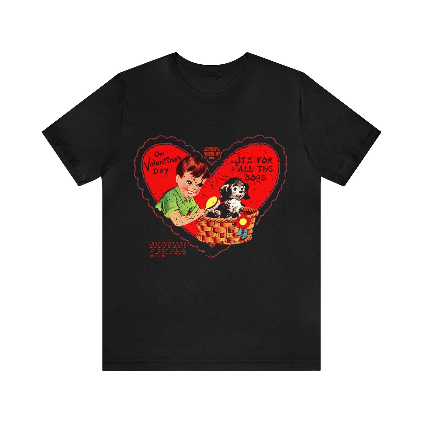 For All The Dogs Old School Valentine Tee