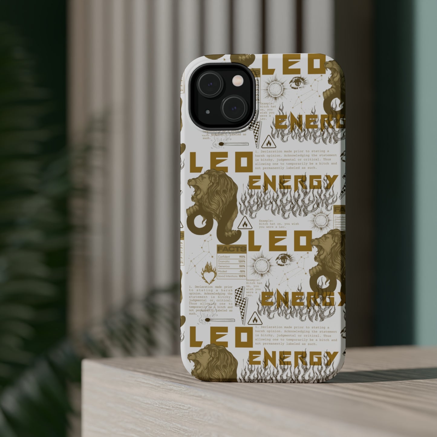 Leo White & Gold Phone Case