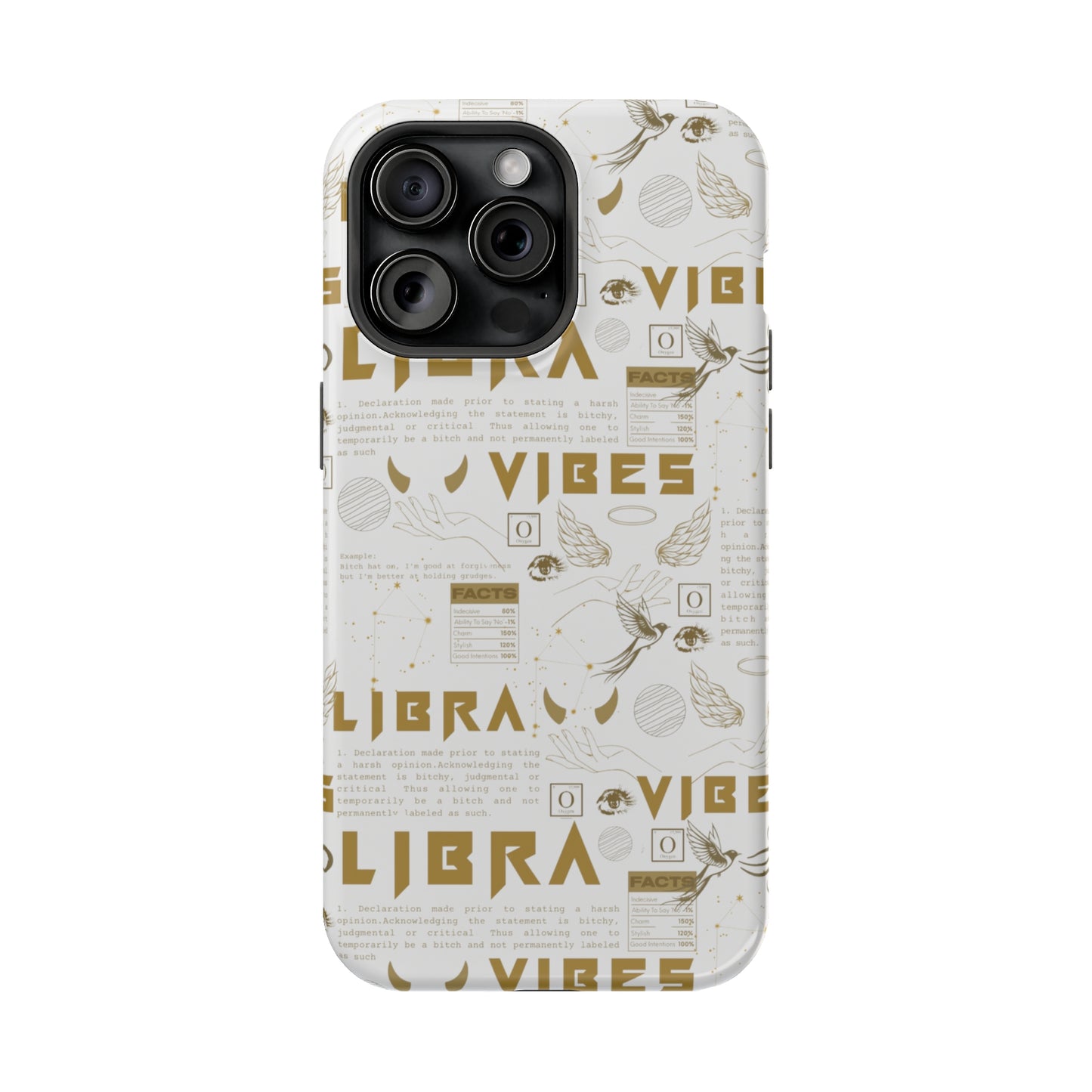 Libra Gold & White Phone Case