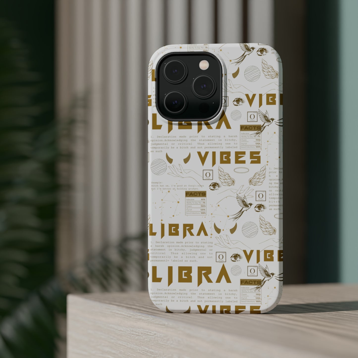 Libra Gold & White Phone Case