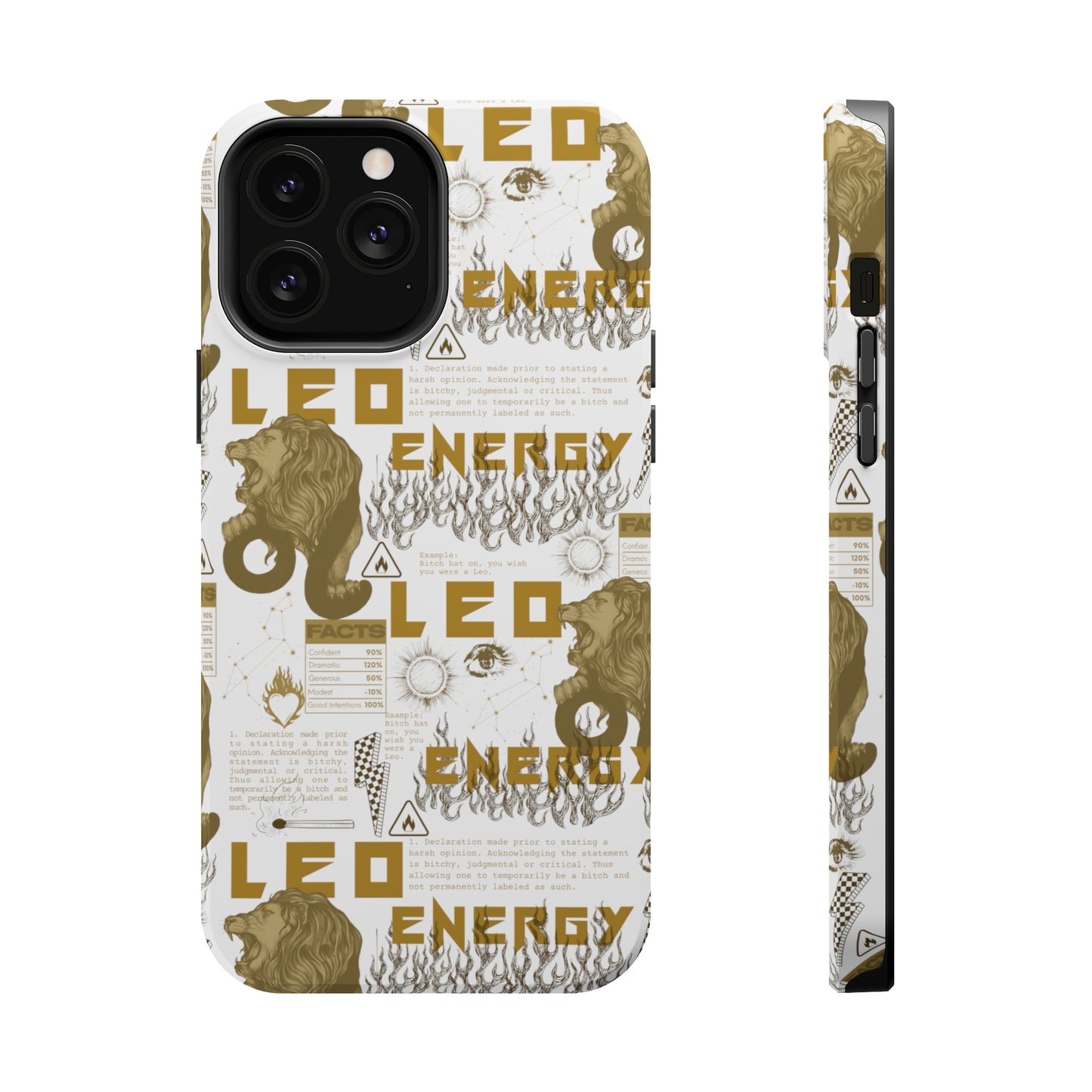 Leo White & Gold Phone Case
