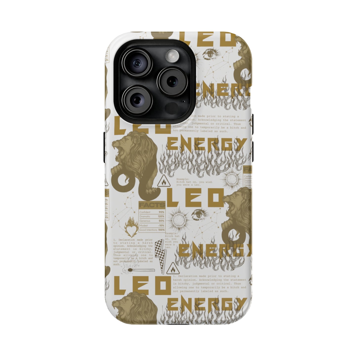 Leo White & Gold Phone Case