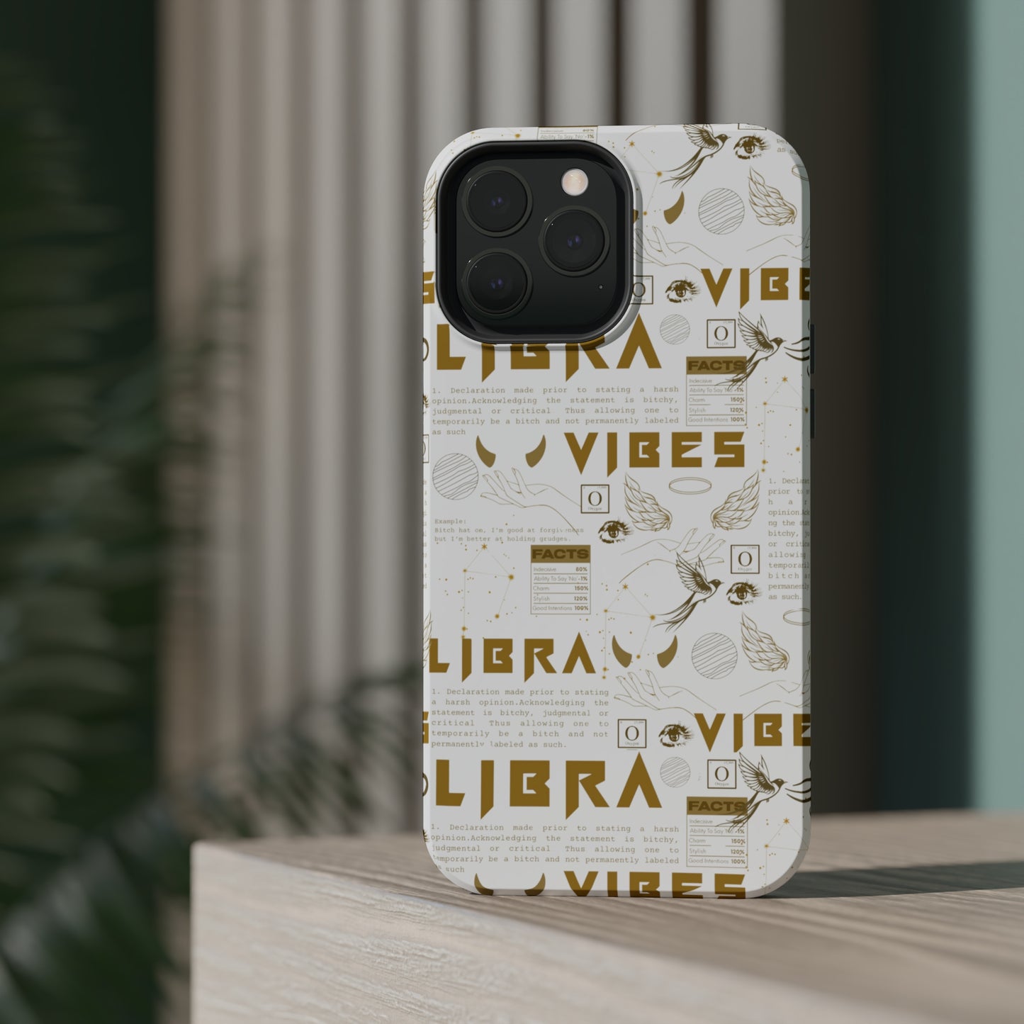 Libra Gold & White Phone Case