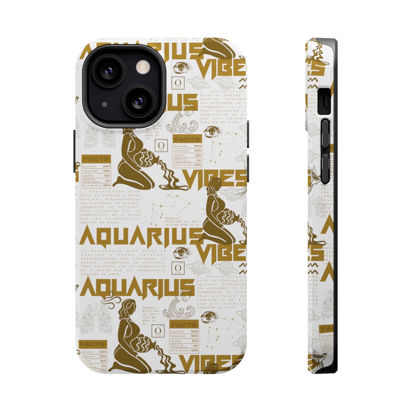 Aquarius Gold & White Phone Case