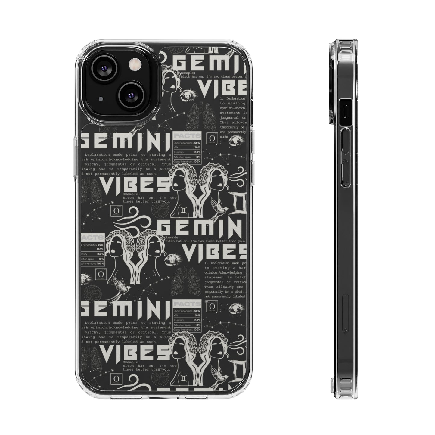 Gemini Clear Phone Case