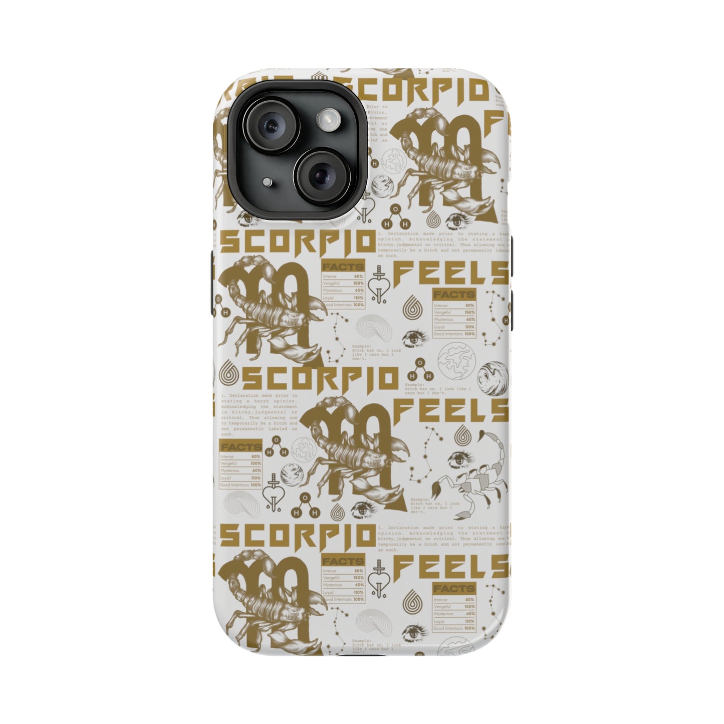 Scorpio White & Gold Phone Case