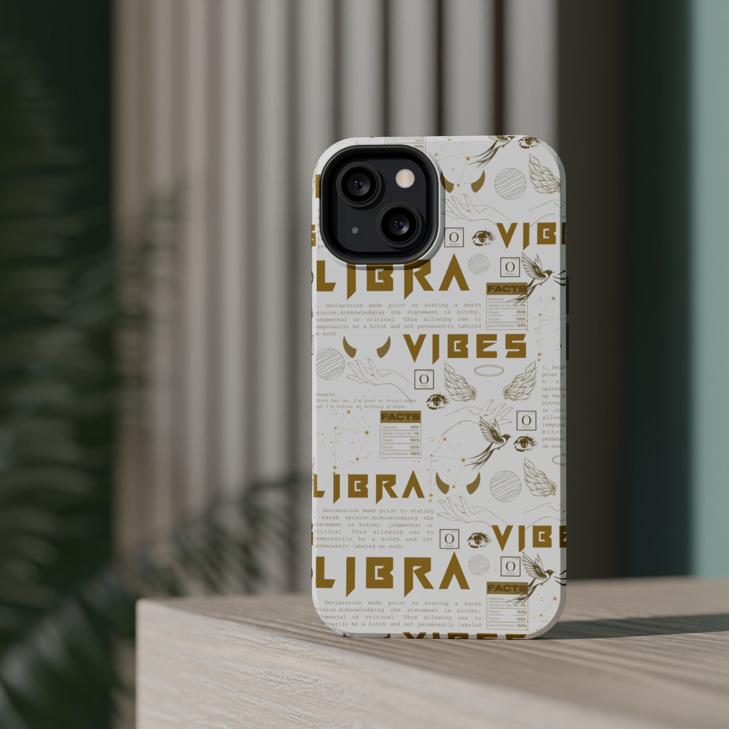 Libra Gold & White Phone Case