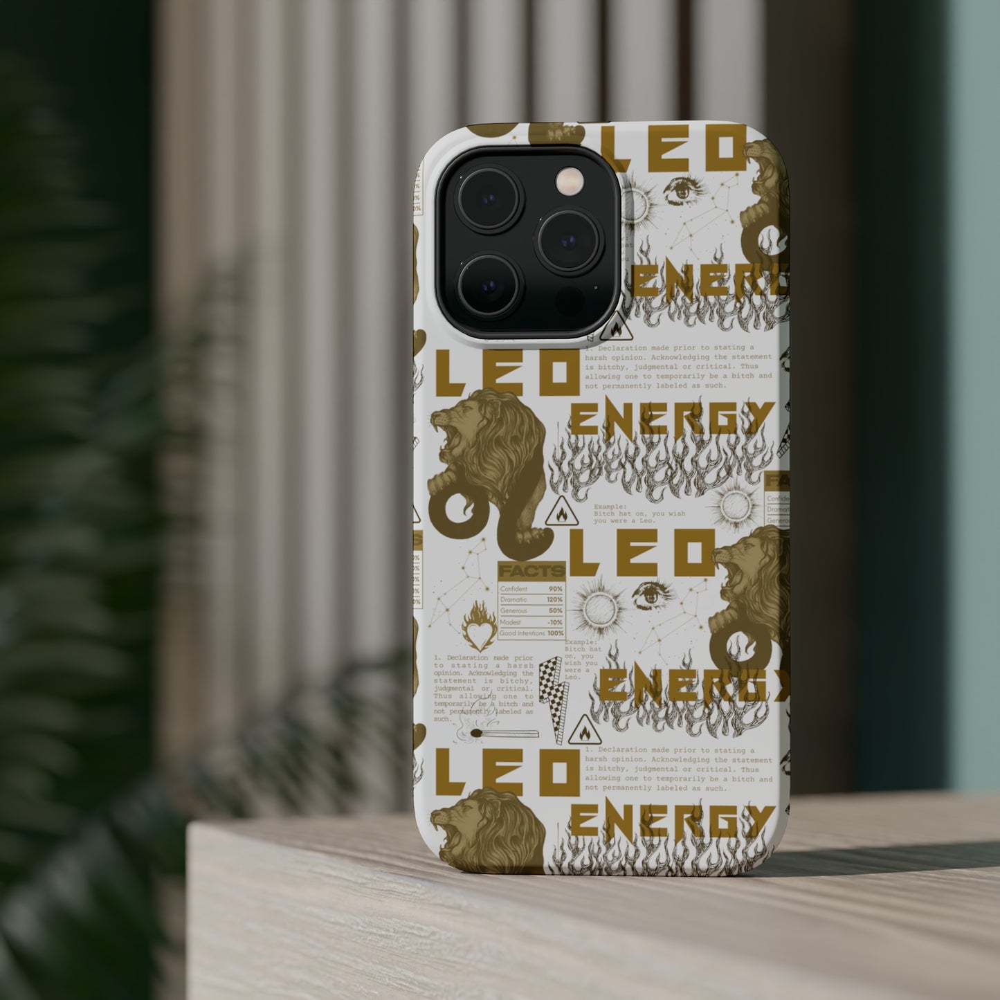 Leo White & Gold Phone Case