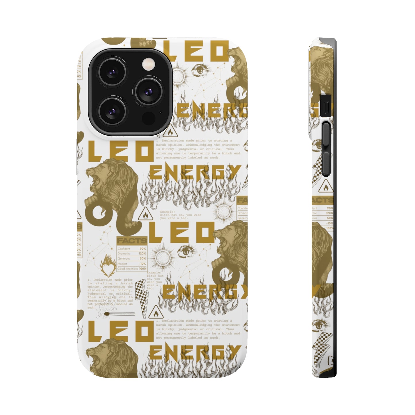 Leo White & Gold Phone Case