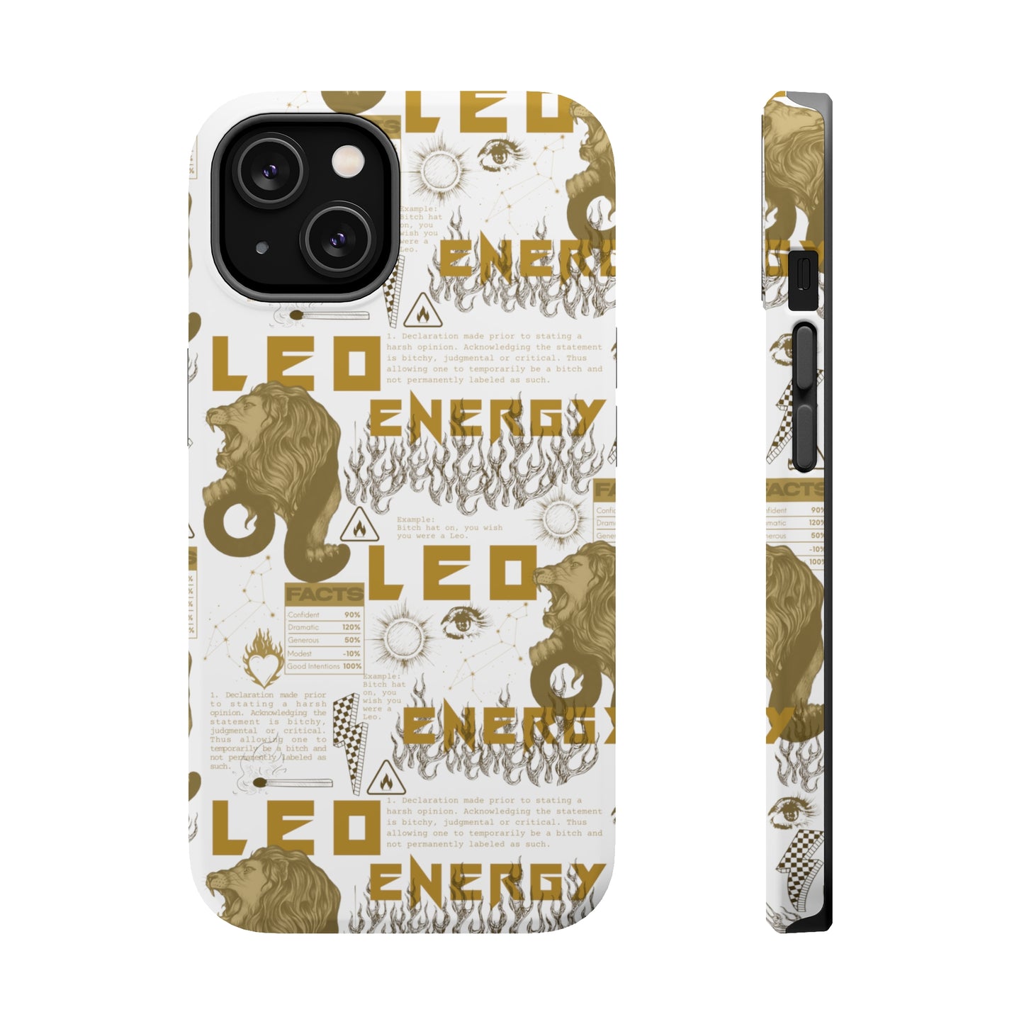 Leo White & Gold Phone Case