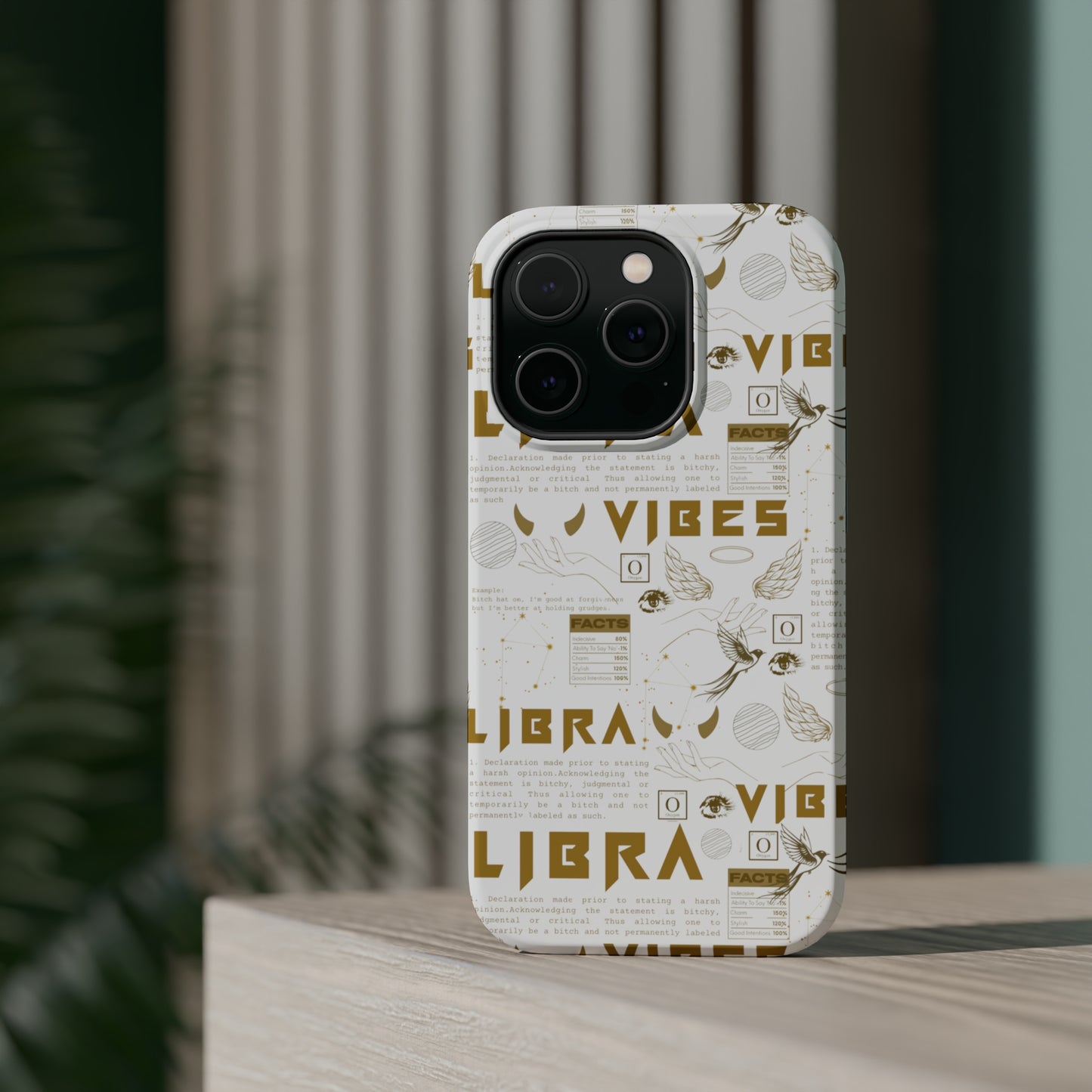 Libra Gold & White Phone Case