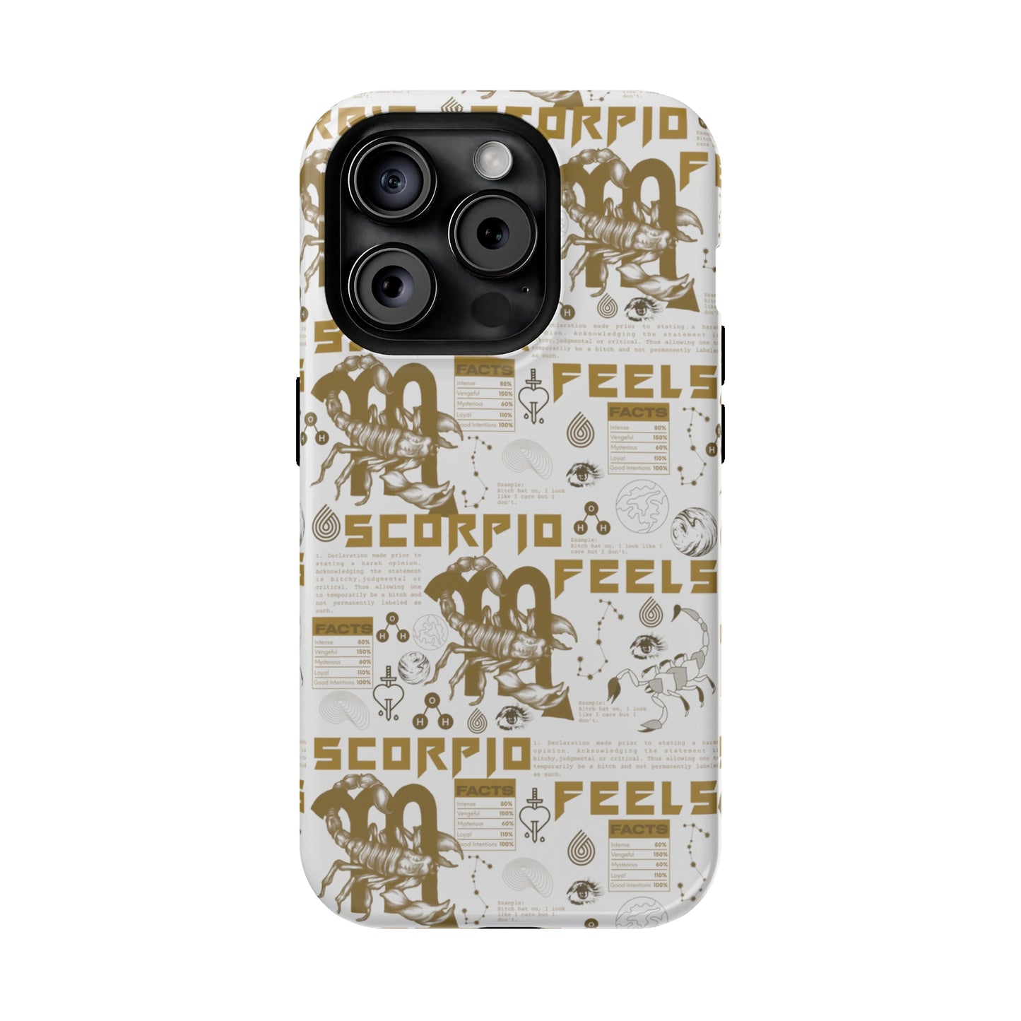 Scorpio White & Gold Phone Case