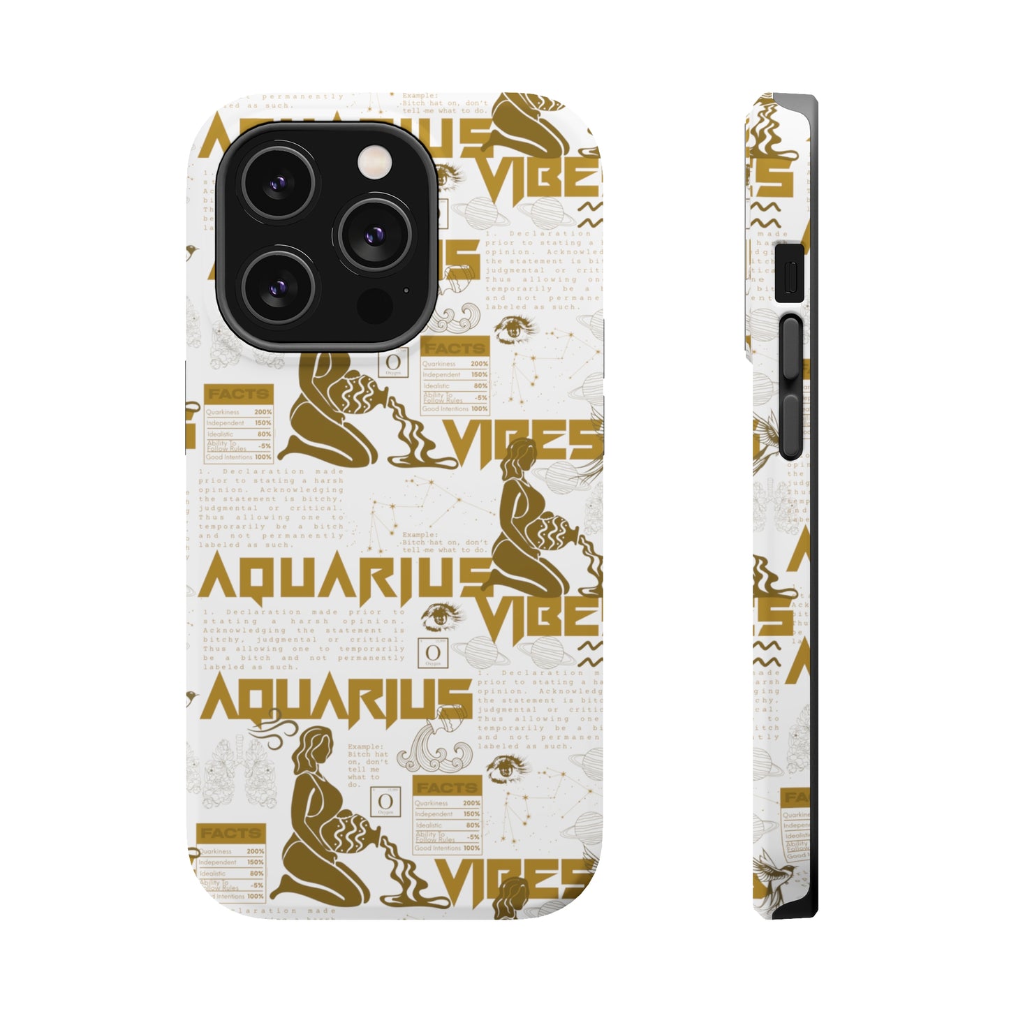 Aquarius Gold & White Phone Case