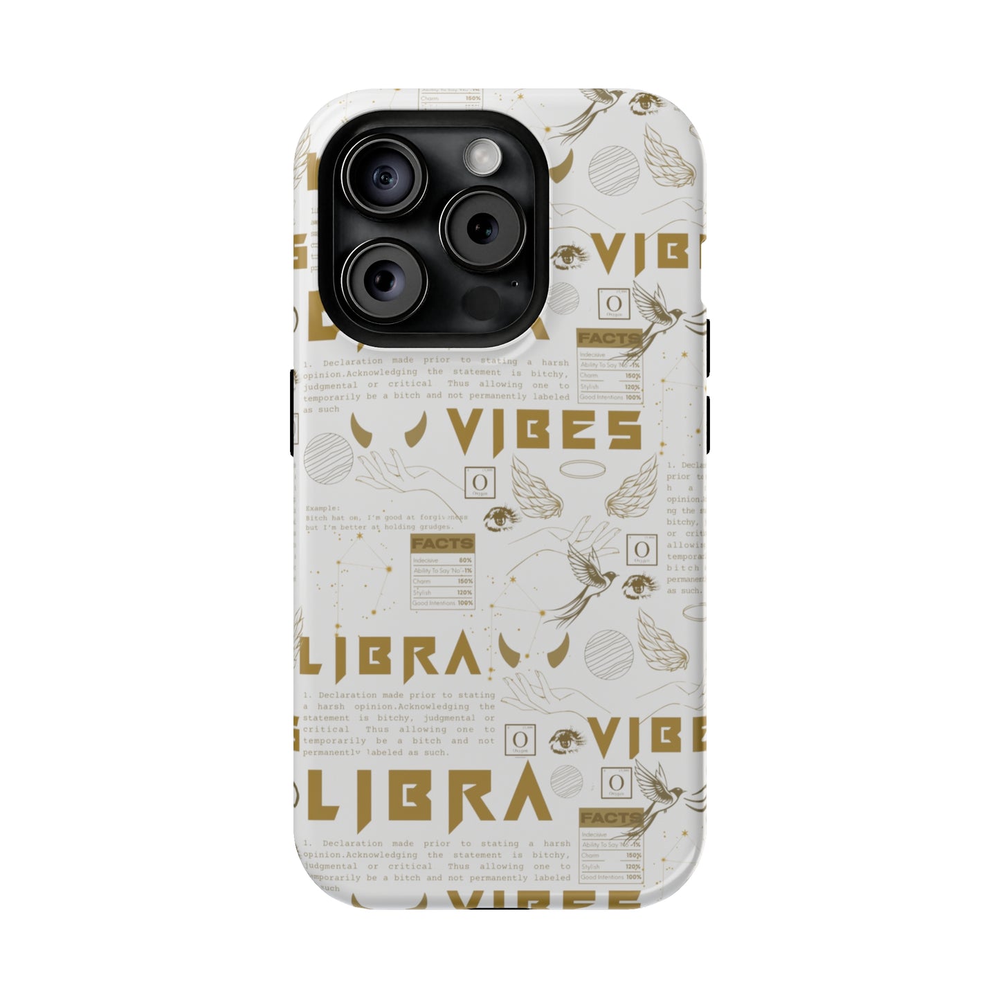 Libra Gold & White Phone Case