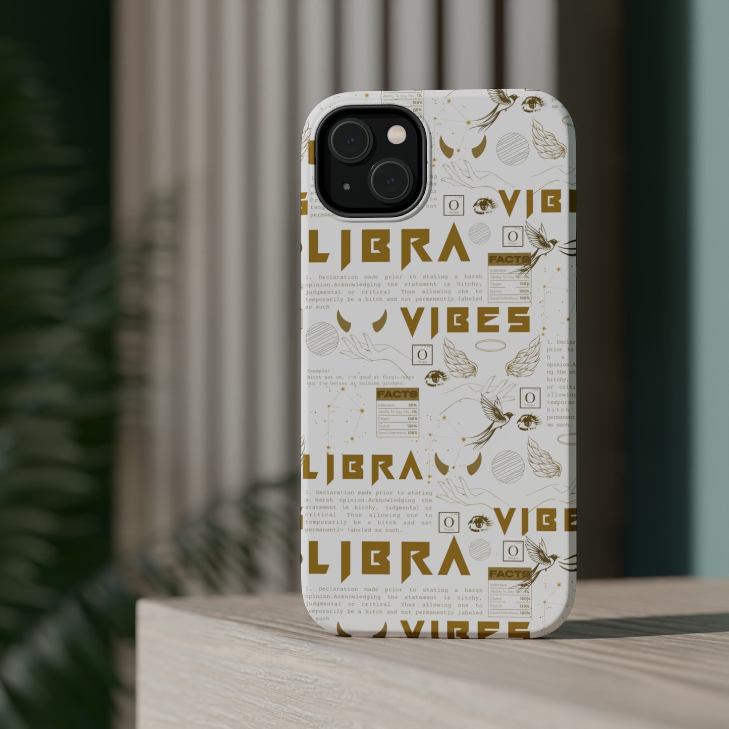 Libra Gold & White Phone Case