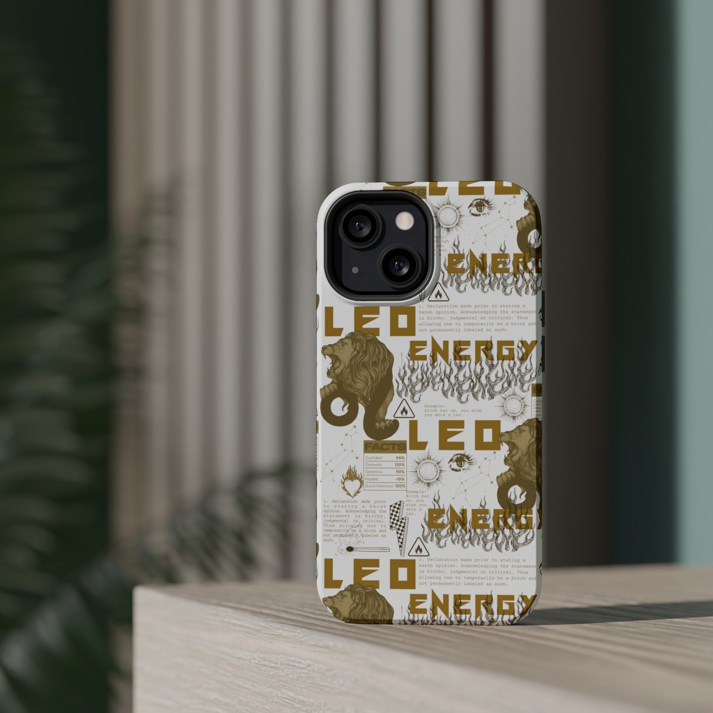Leo White & Gold Phone Case