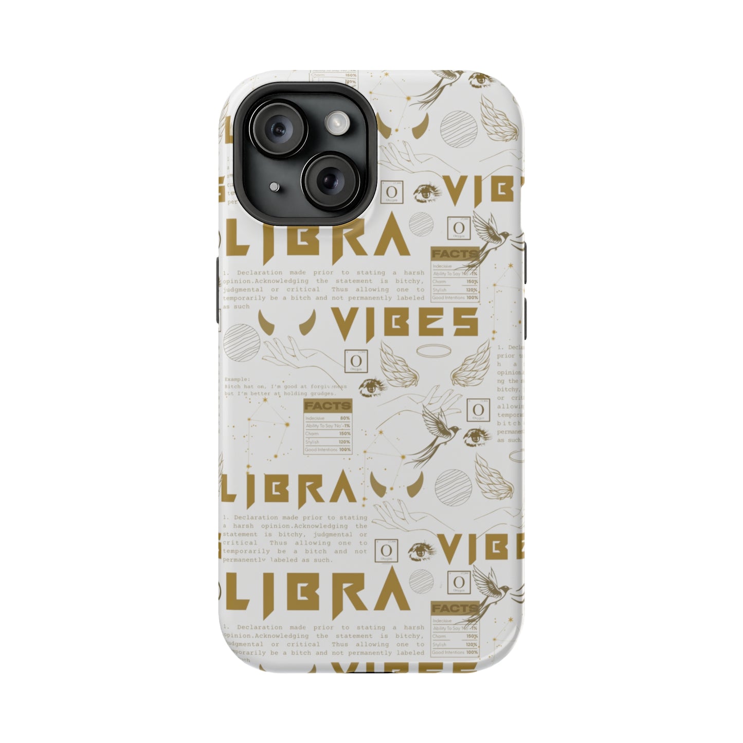 Libra Gold & White Phone Case