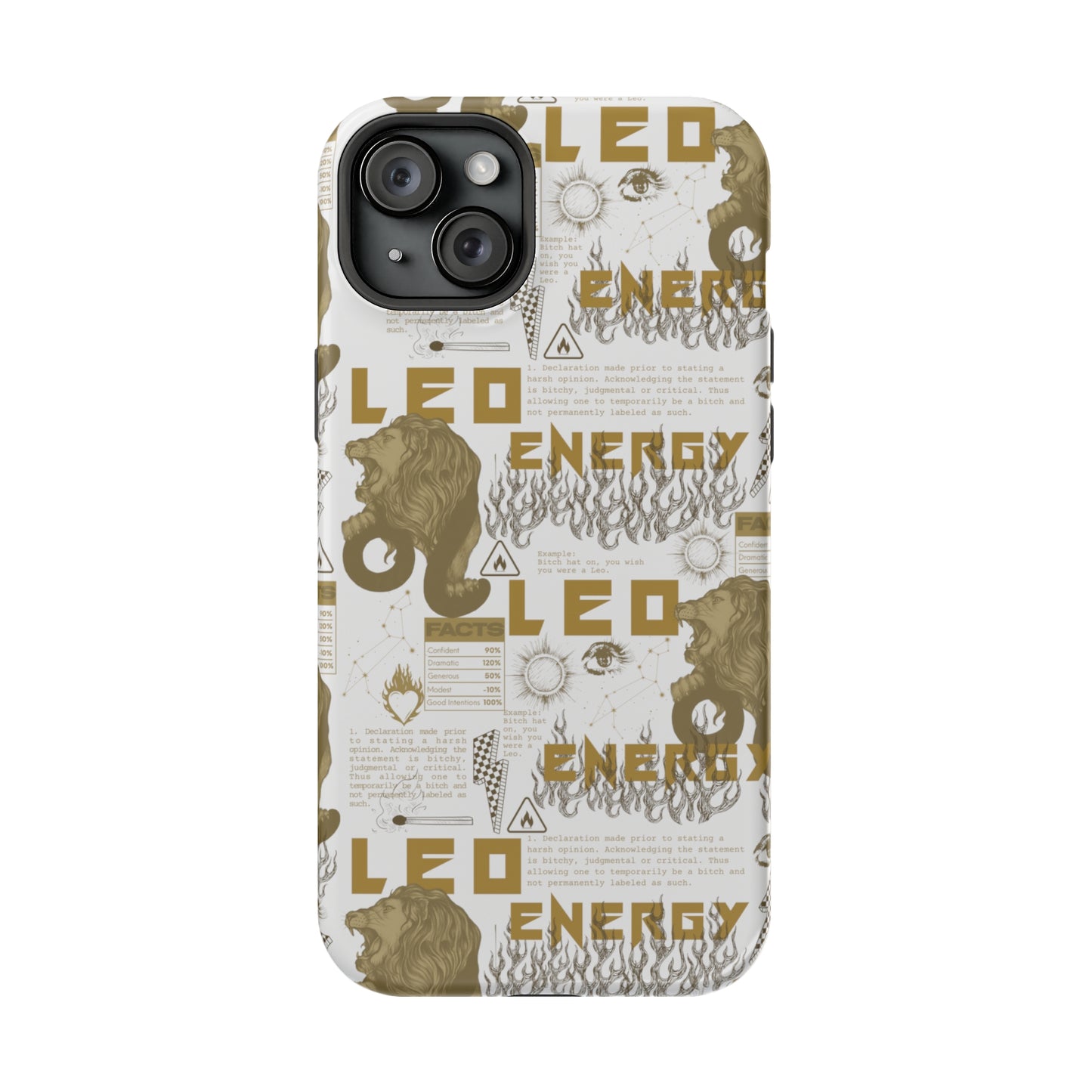 Leo White & Gold Phone Case