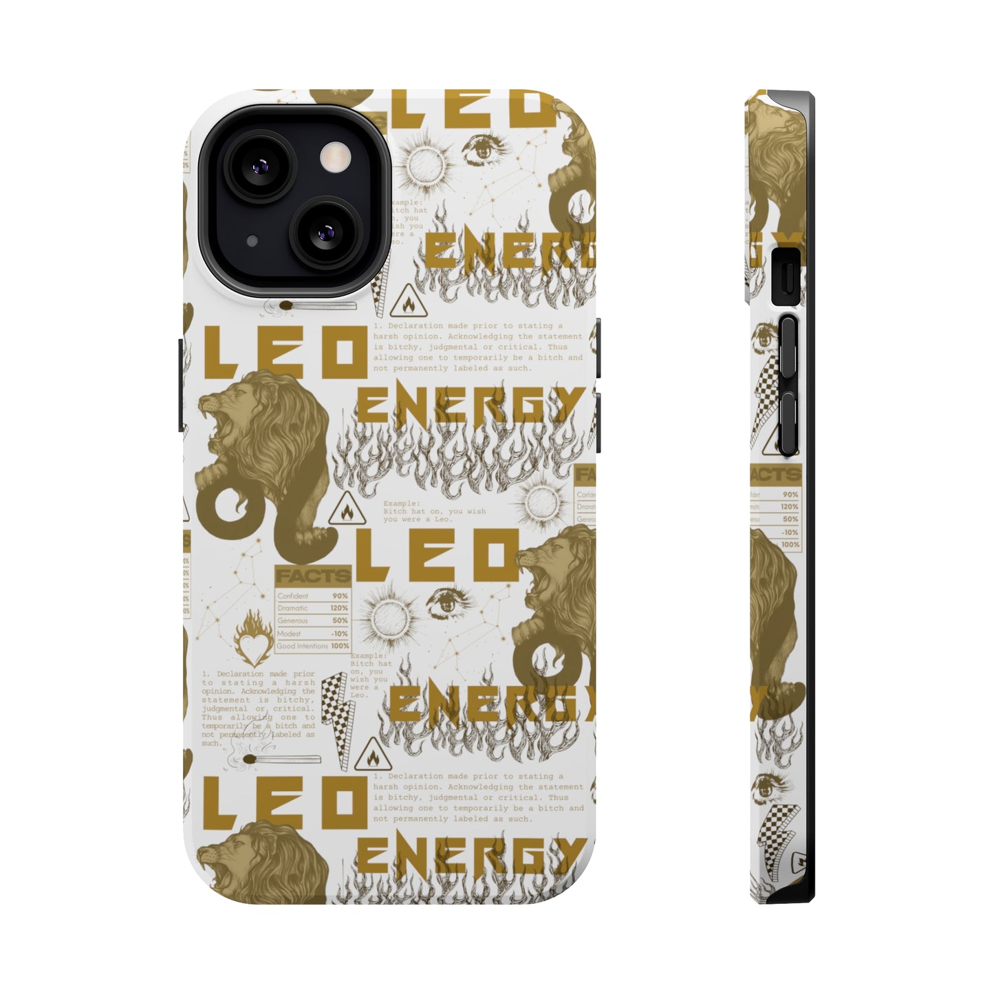 Leo White & Gold Phone Case