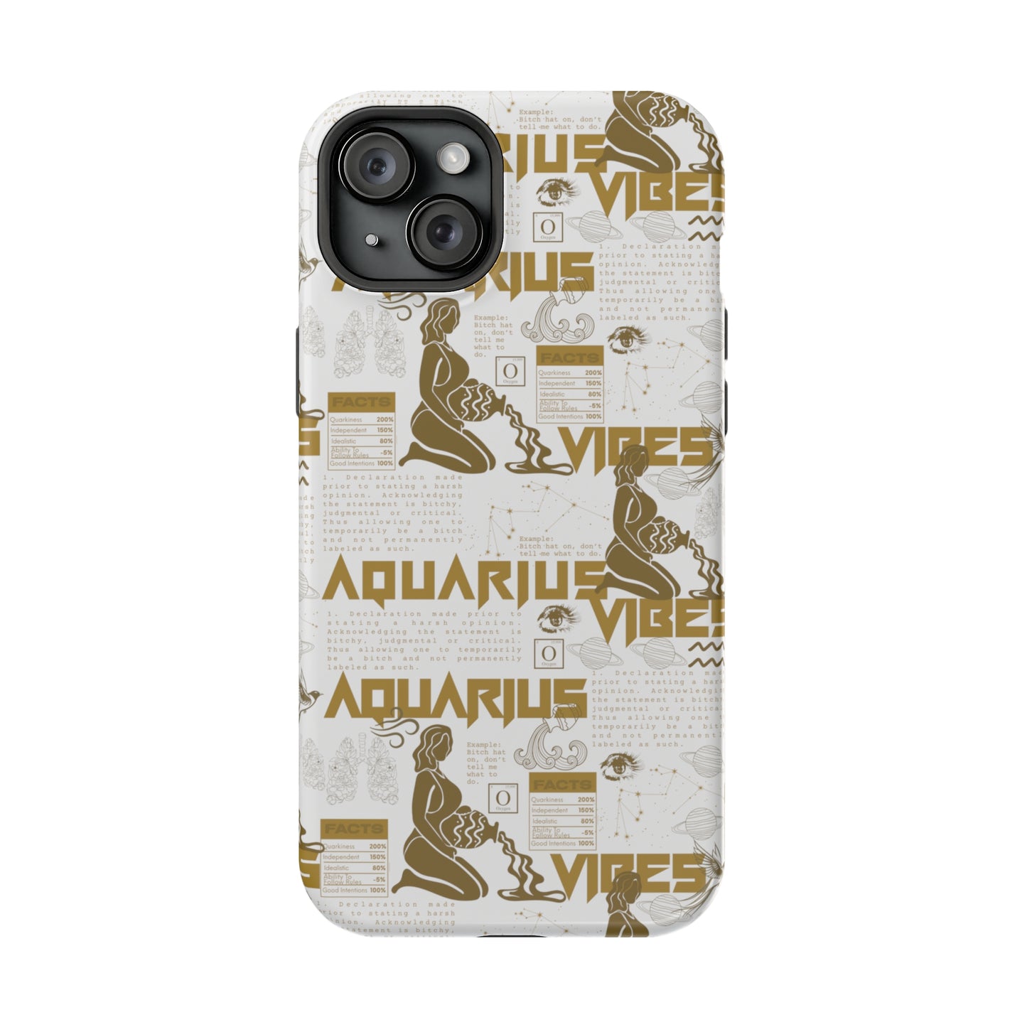 Aquarius Gold & White Phone Case