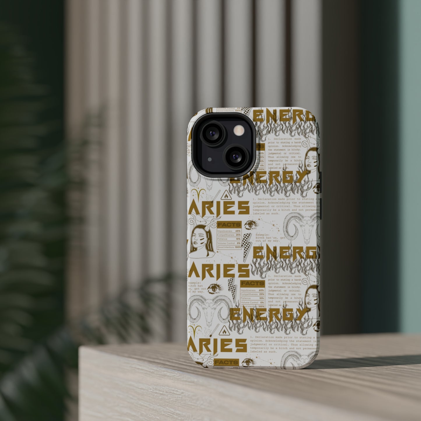 Aries White & Gold Phone Case