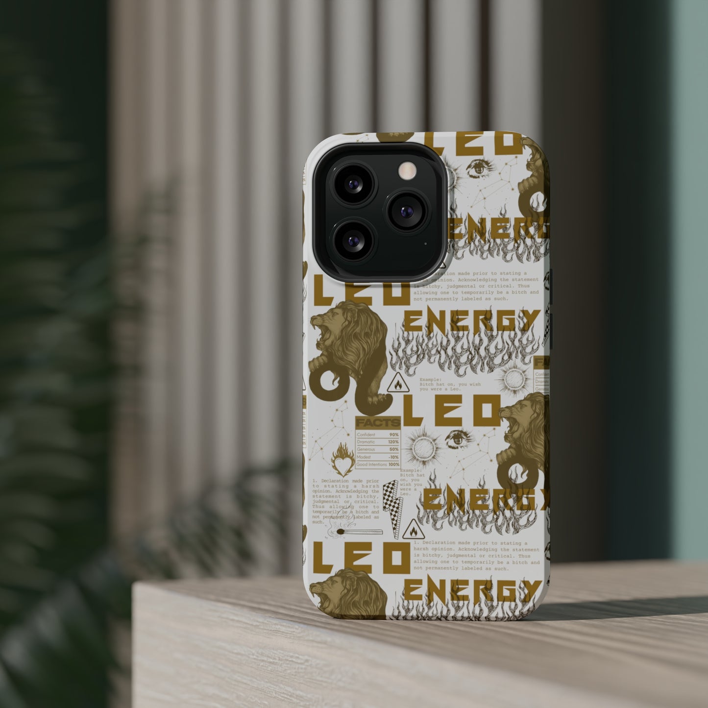 Leo White & Gold Phone Case