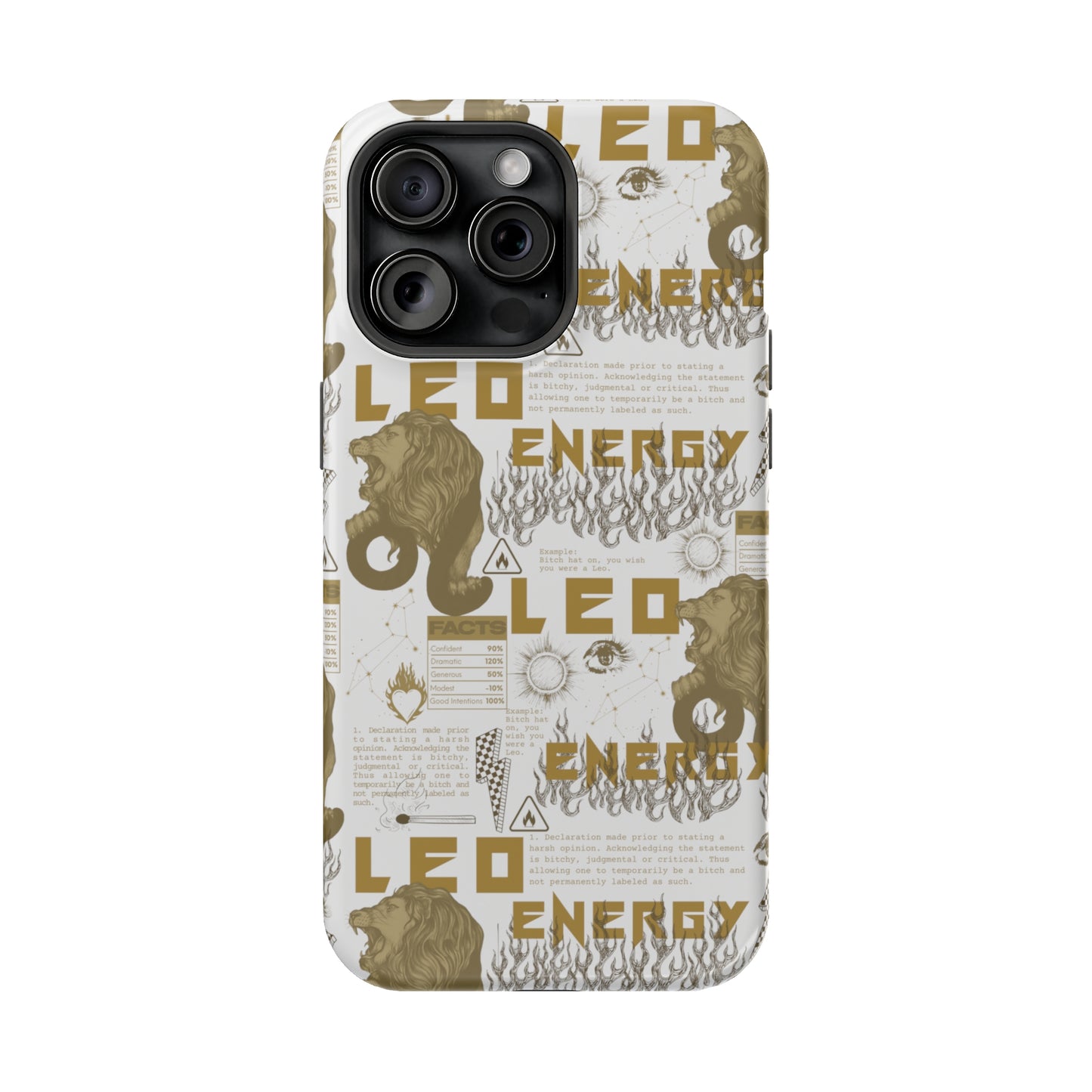 Leo White & Gold Phone Case