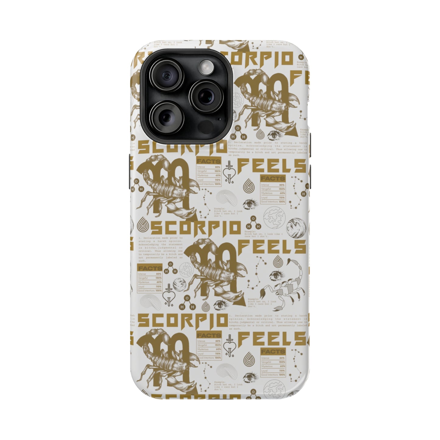 Scorpio White & Gold Phone Case