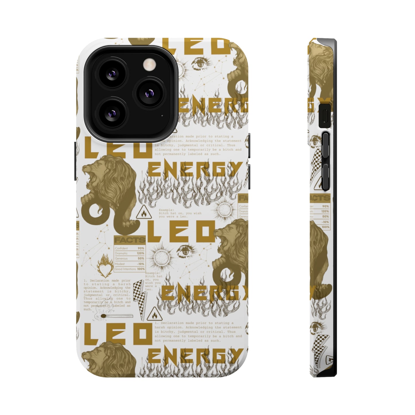 Leo White & Gold Phone Case