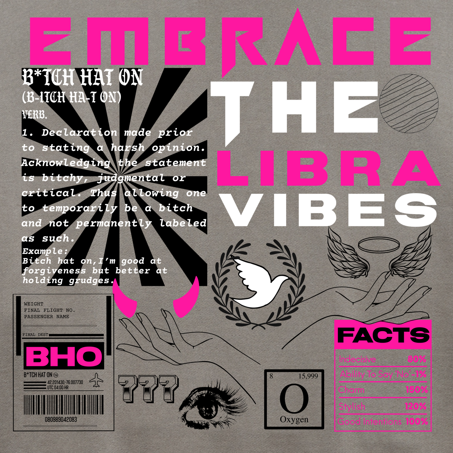 Libra Pink Premium Hoodie