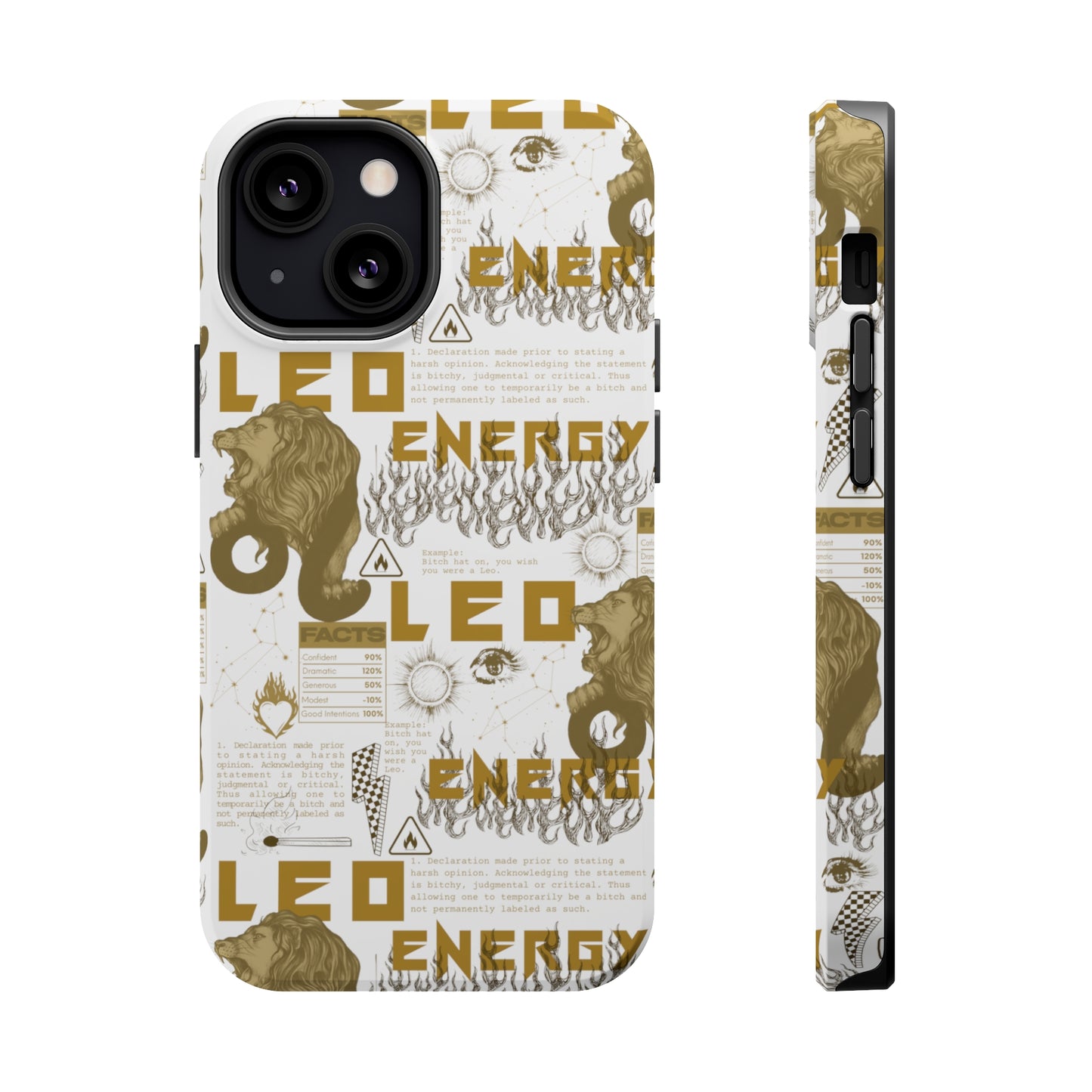 Leo White & Gold Phone Case