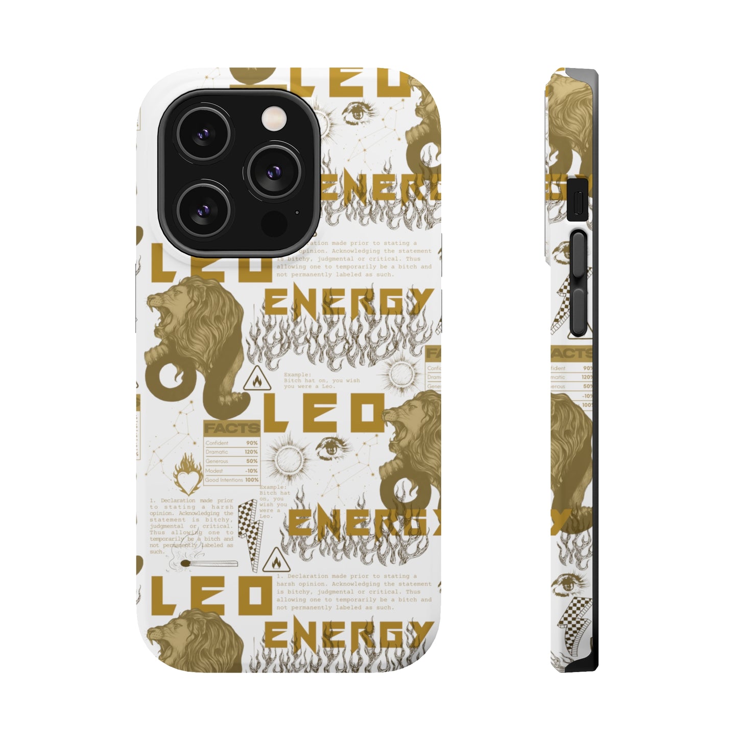Leo White & Gold Phone Case
