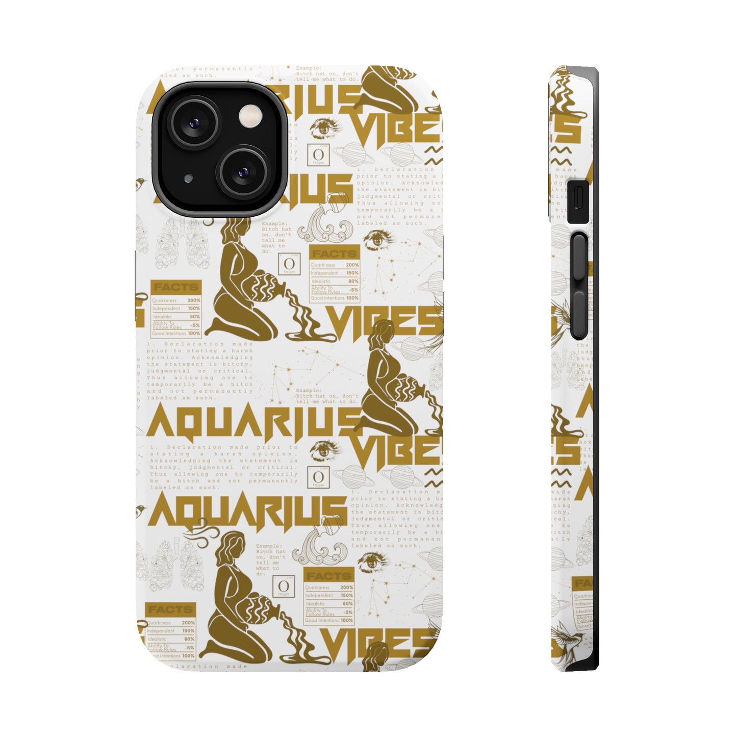 Aquarius Gold & White Phone Case