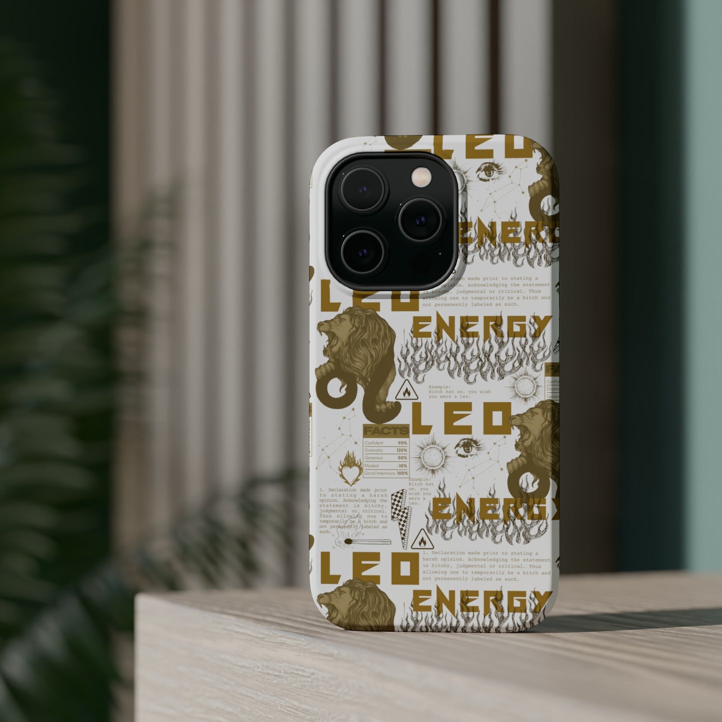 Leo White & Gold Phone Case