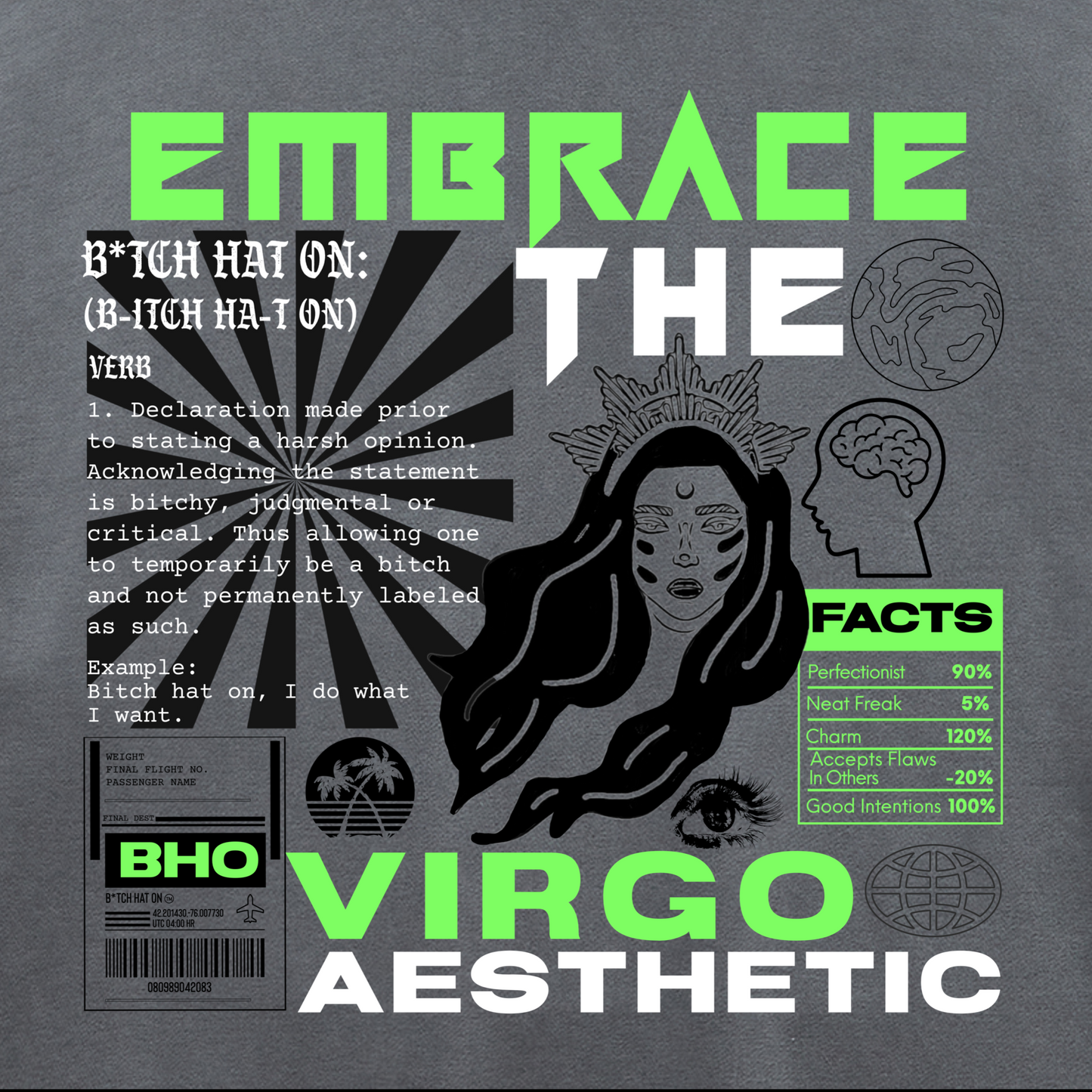 Virgo Lime Premium Hoodie