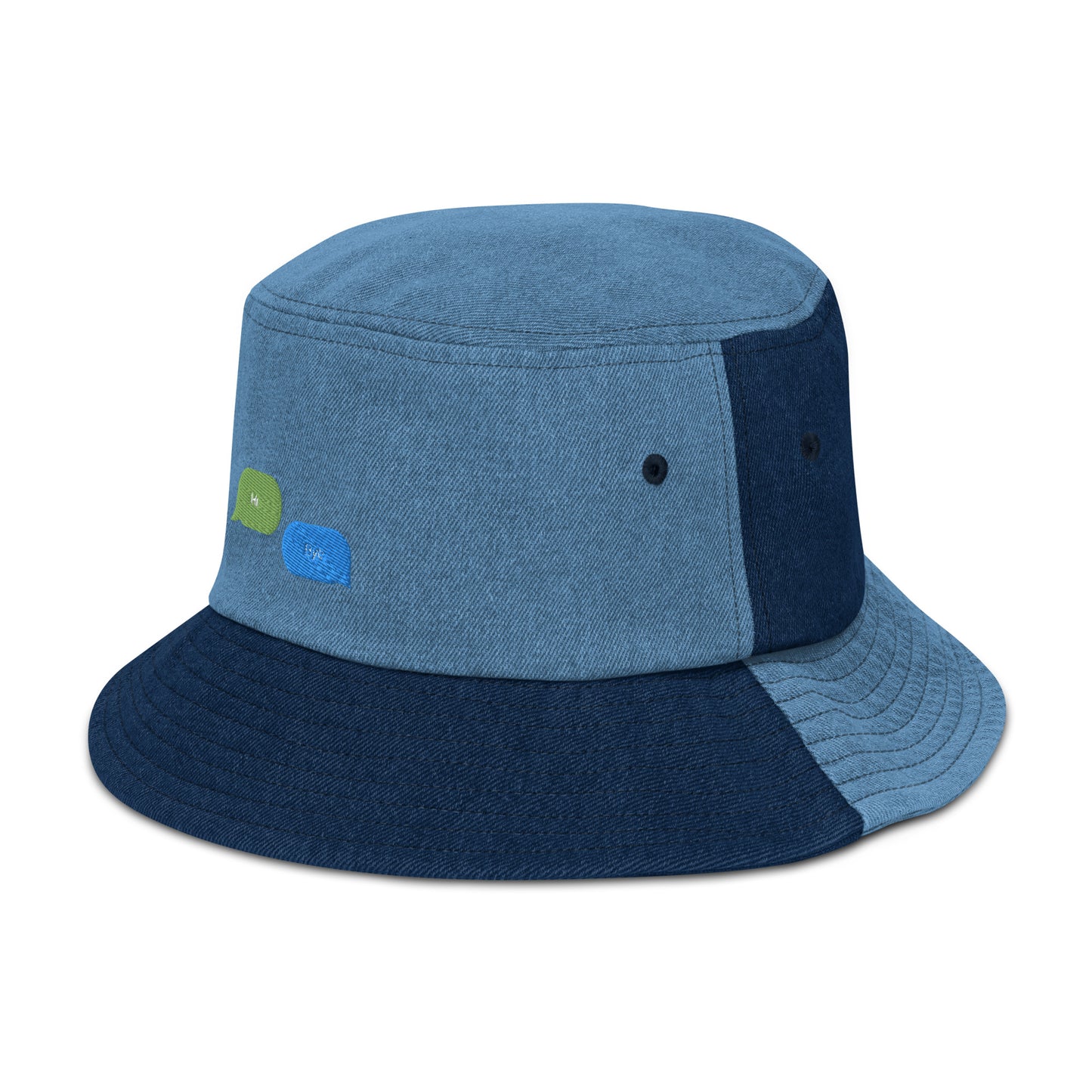 Hi Bye Denim Bucket Hat