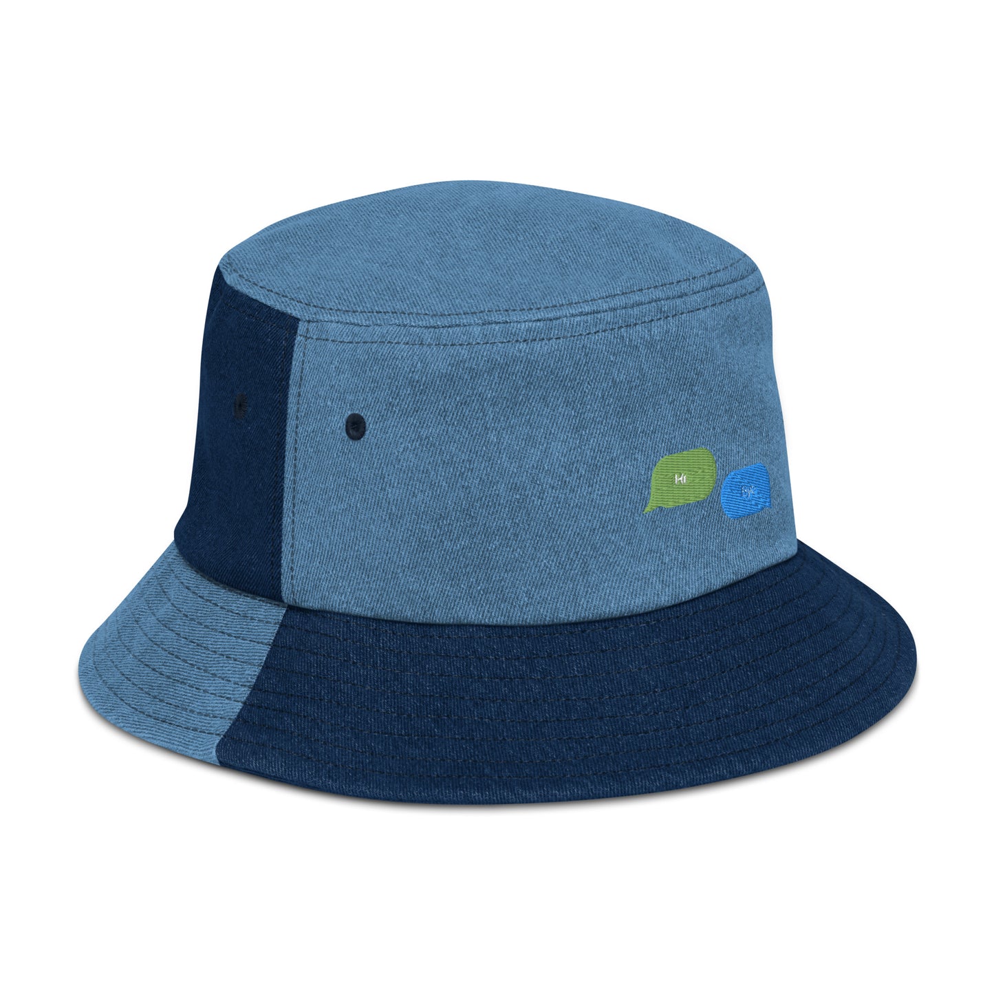 Hi Bye Denim Bucket Hat