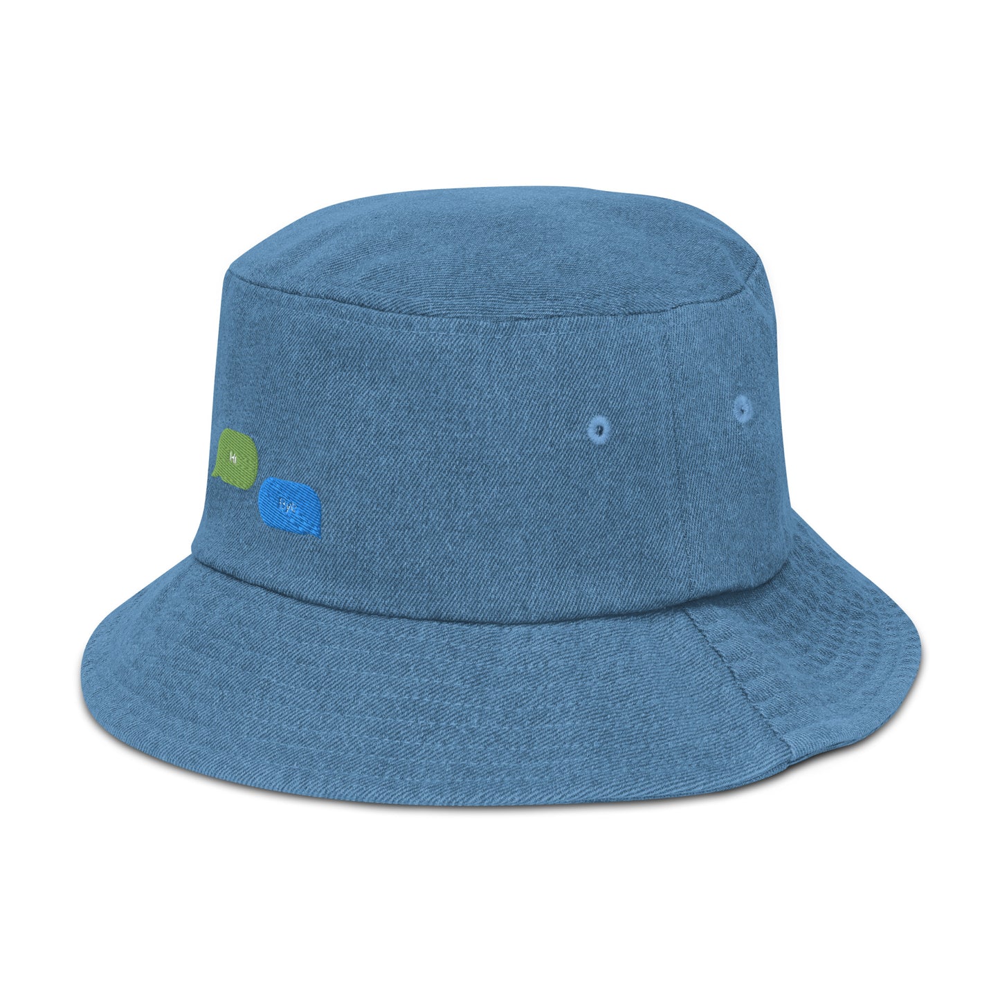 Hi Bye Denim Bucket Hat