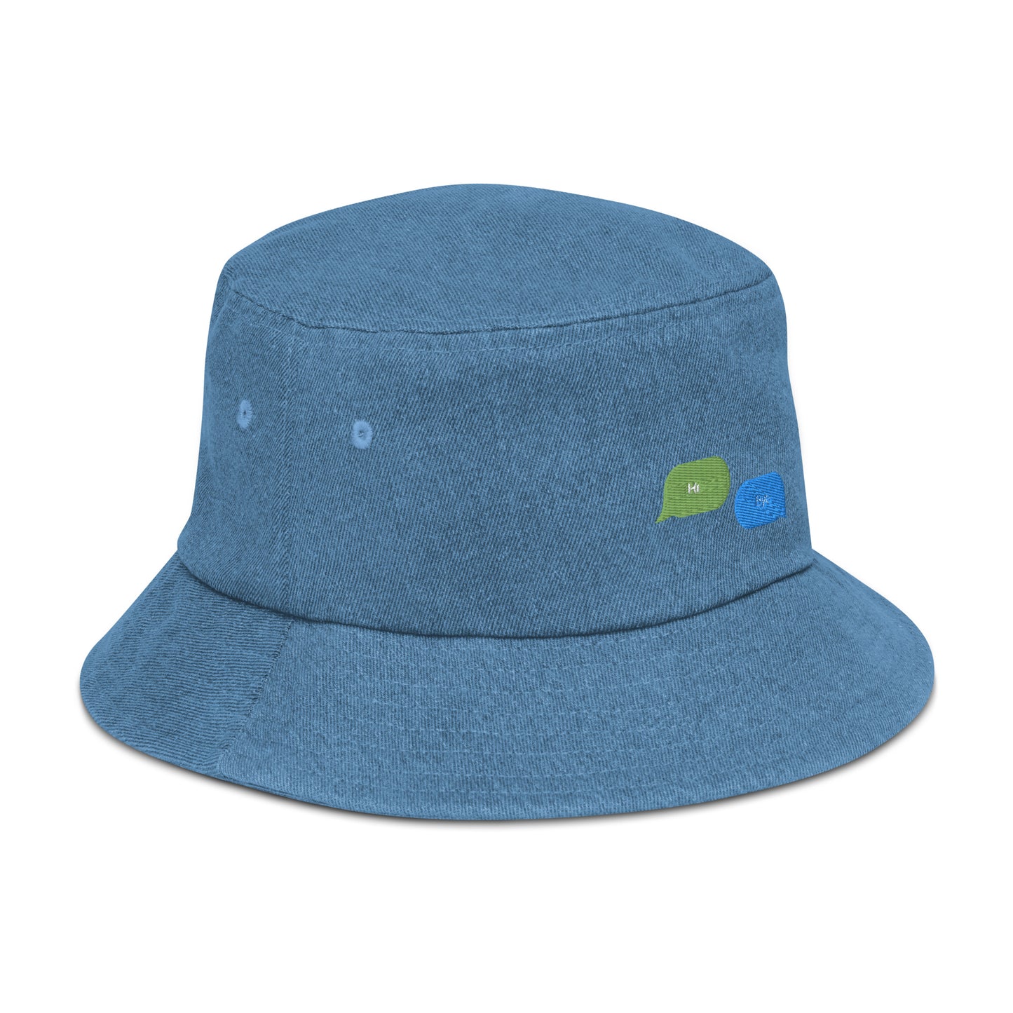 Hi Bye Denim Bucket Hat