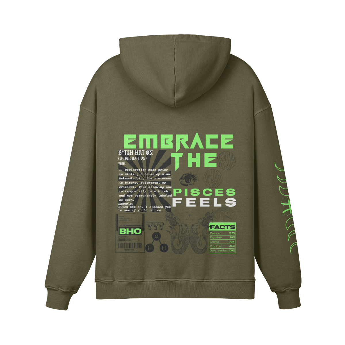 Pisces Lime Premium Hoodie