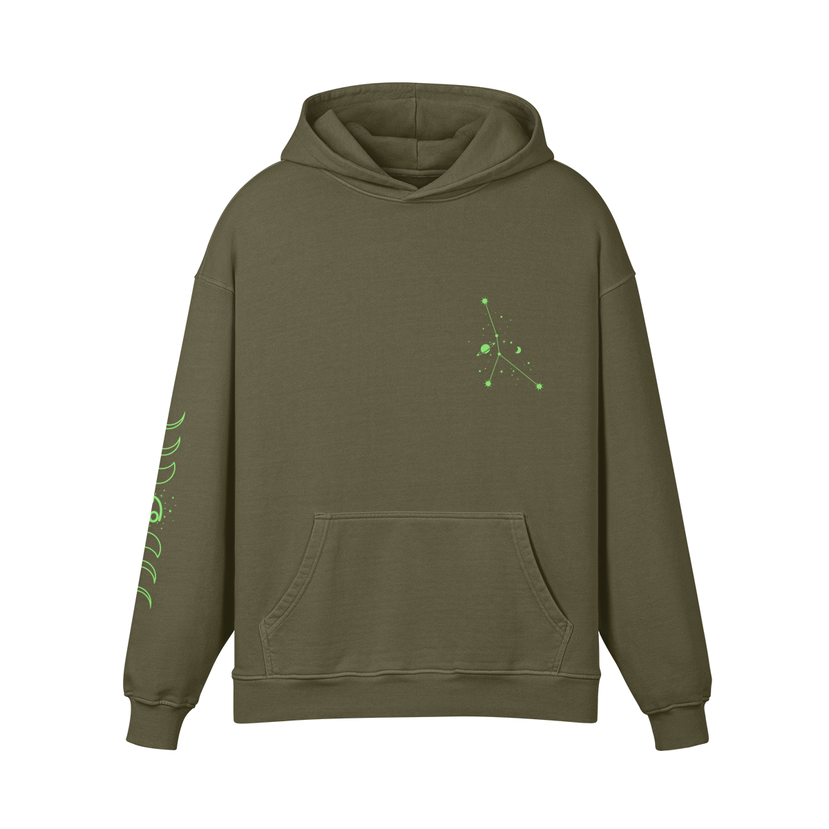 Cancer Lime Premium Hoodie