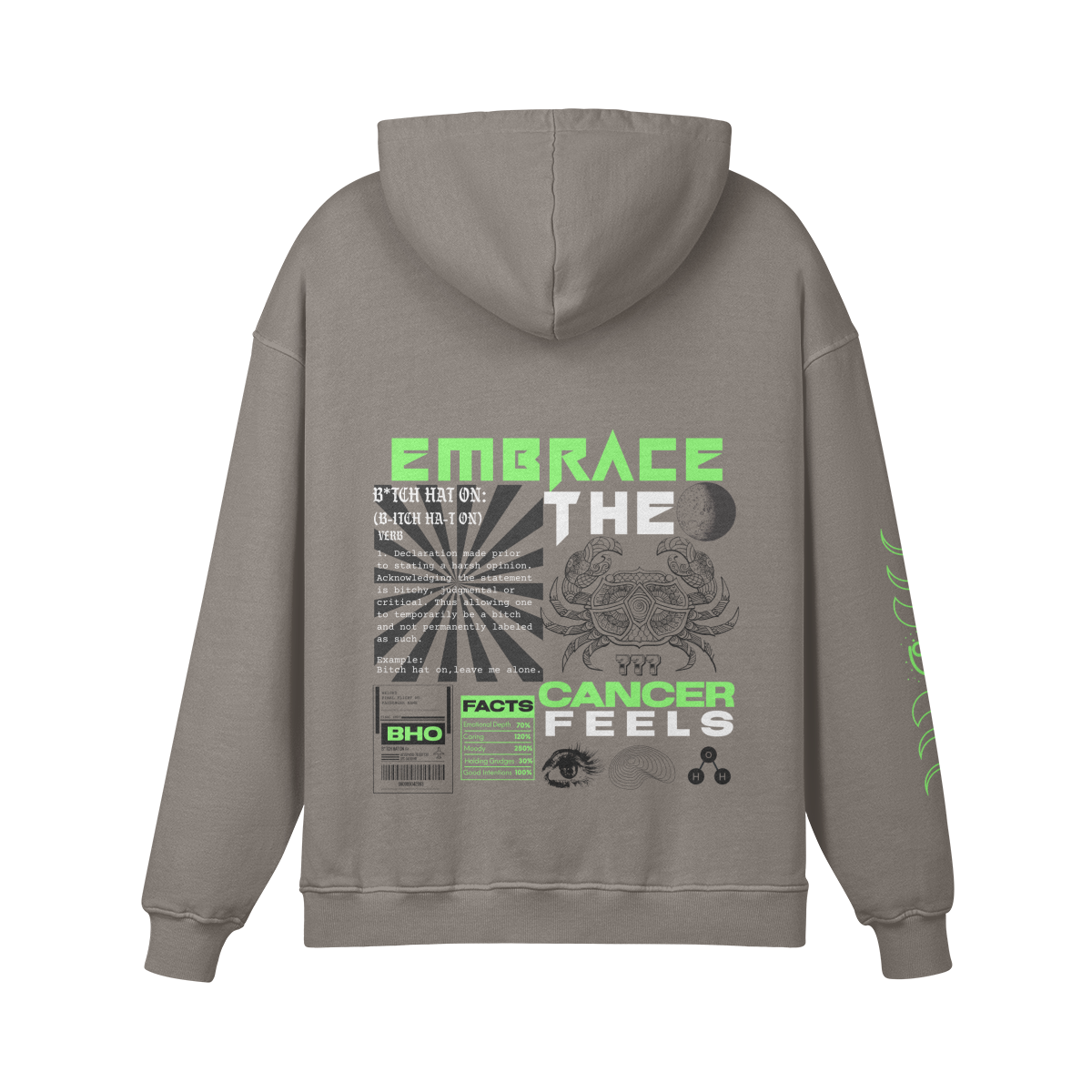 Cancer Lime Premium Hoodie