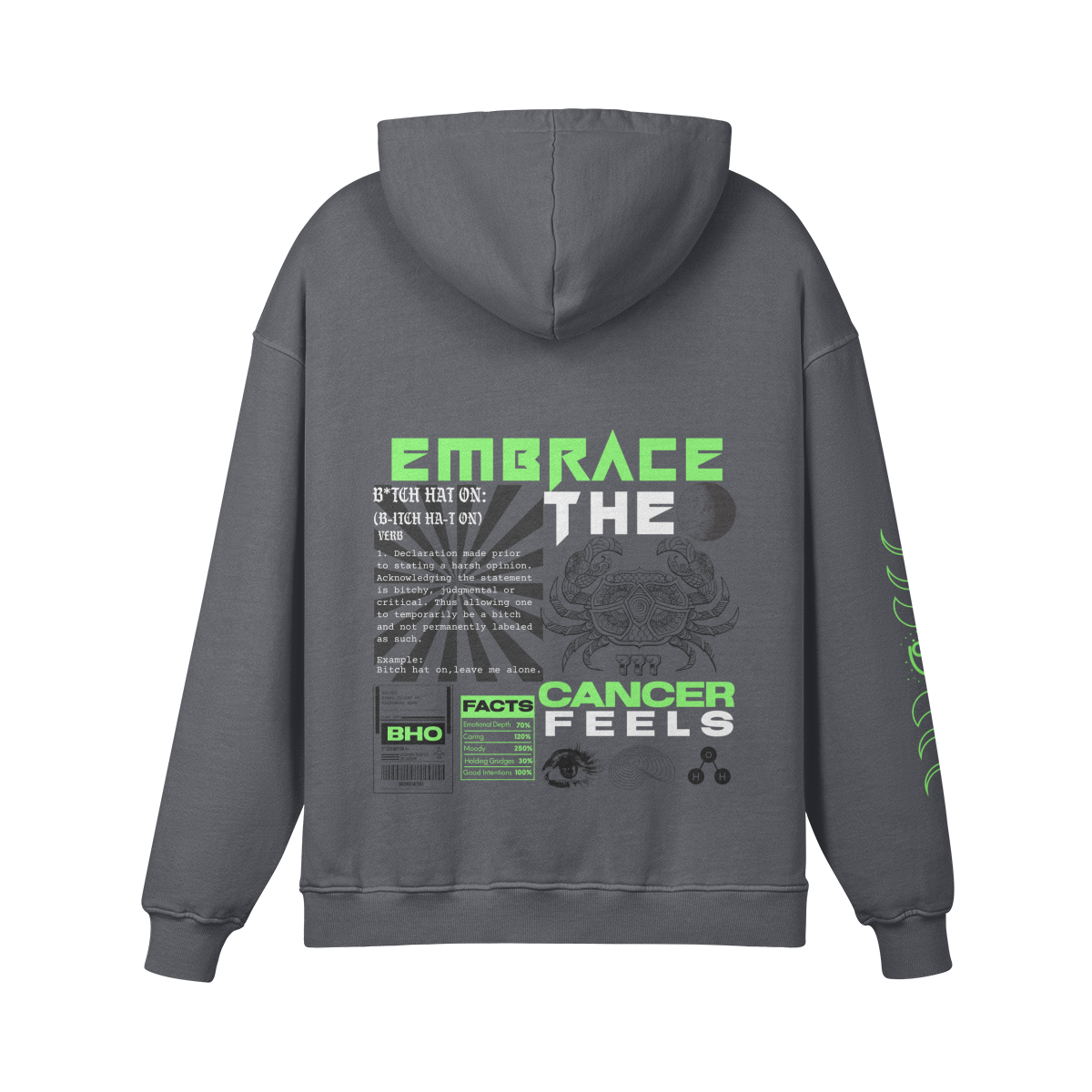 Cancer Lime Premium Hoodie